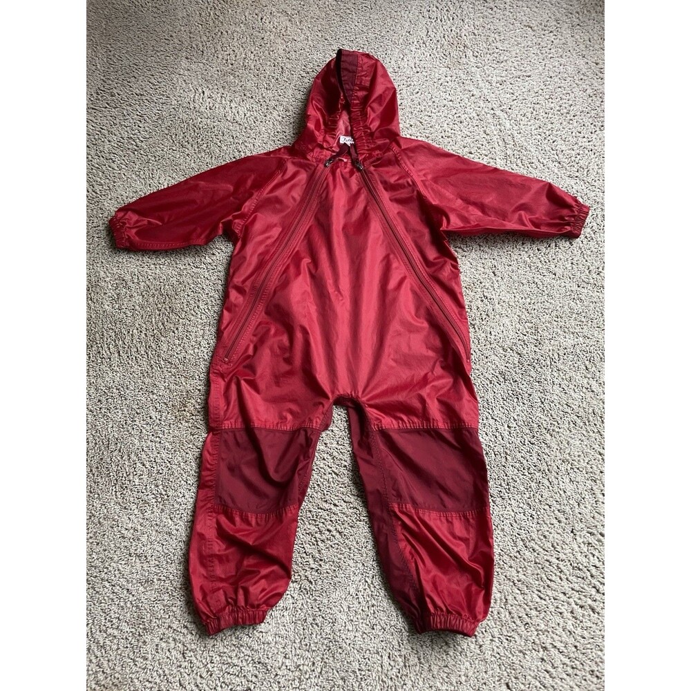 Tuffo Muddy Buddy Waterproof Hooded One-Piece Suit Red Size 5T